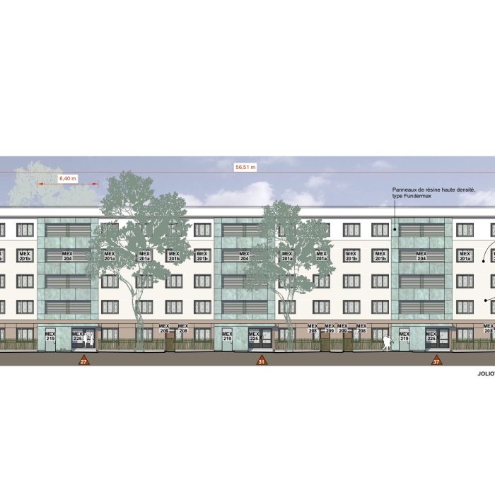 962-La Courneuve Curie-Façade Nord-PG